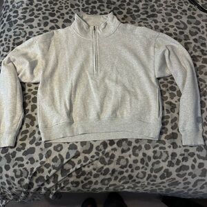 Cropped Half Zip Sweater